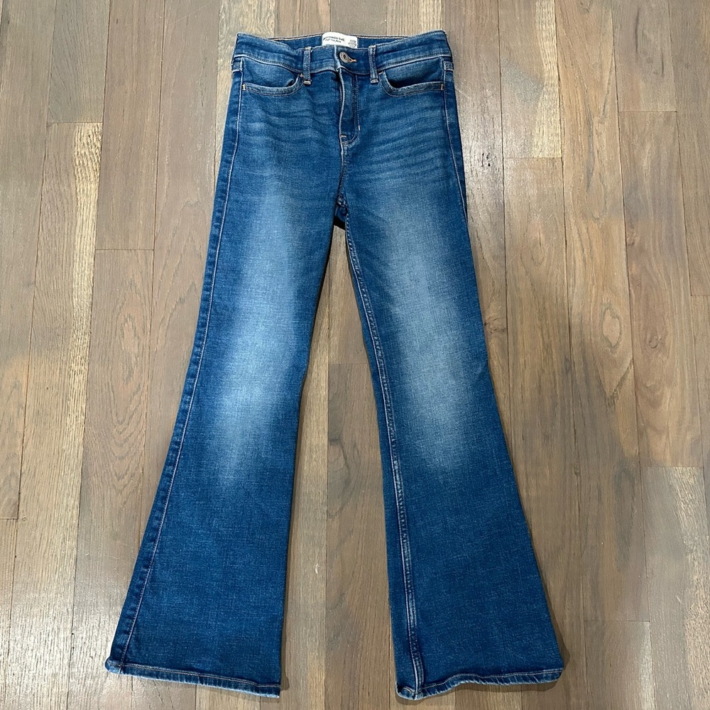 Abercrombie and Fitch kids Dark Blue Flared Jeans- Size 11/12